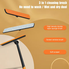 3-in-1 Plastic Brush for Glass Screen and Household Cleaning