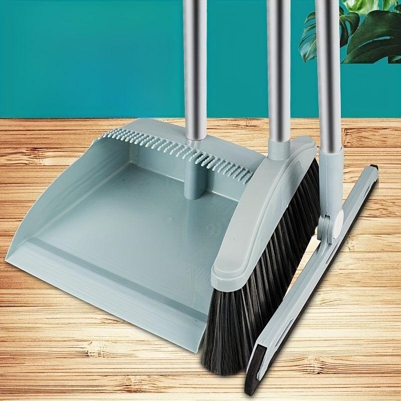 3pcs Broom And Dustpan Set Long Handle Sweeping Set For Home