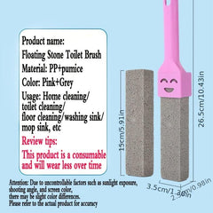Toilet Cleaning Brush Set with Pumice Stone Stick