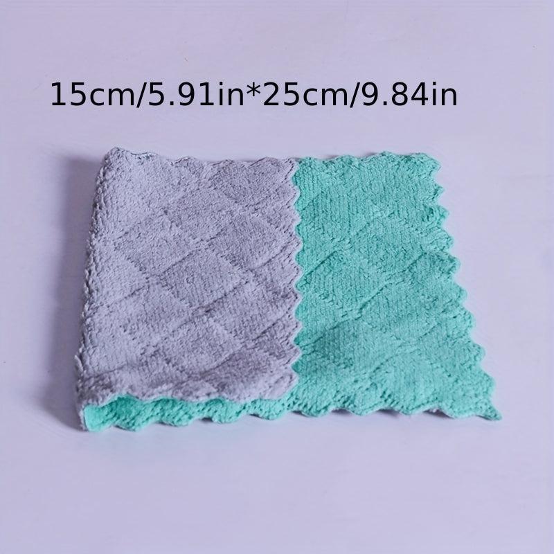 10pcs Microfiber Cleaning Cloth Reusable Household Rag Kitchen Towel