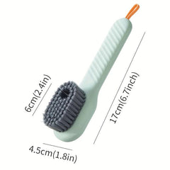 2pcs Long Handle Shoe Brush Soft Fur Cleaning Brush Automatic Li