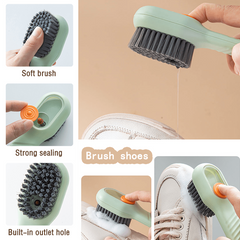 2pcs Long Handle Shoe Brush Soft Fur Cleaning Brush Automatic Li