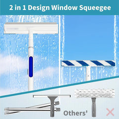 Squeegee For Window Cleaning With Spray Function & Scrubber