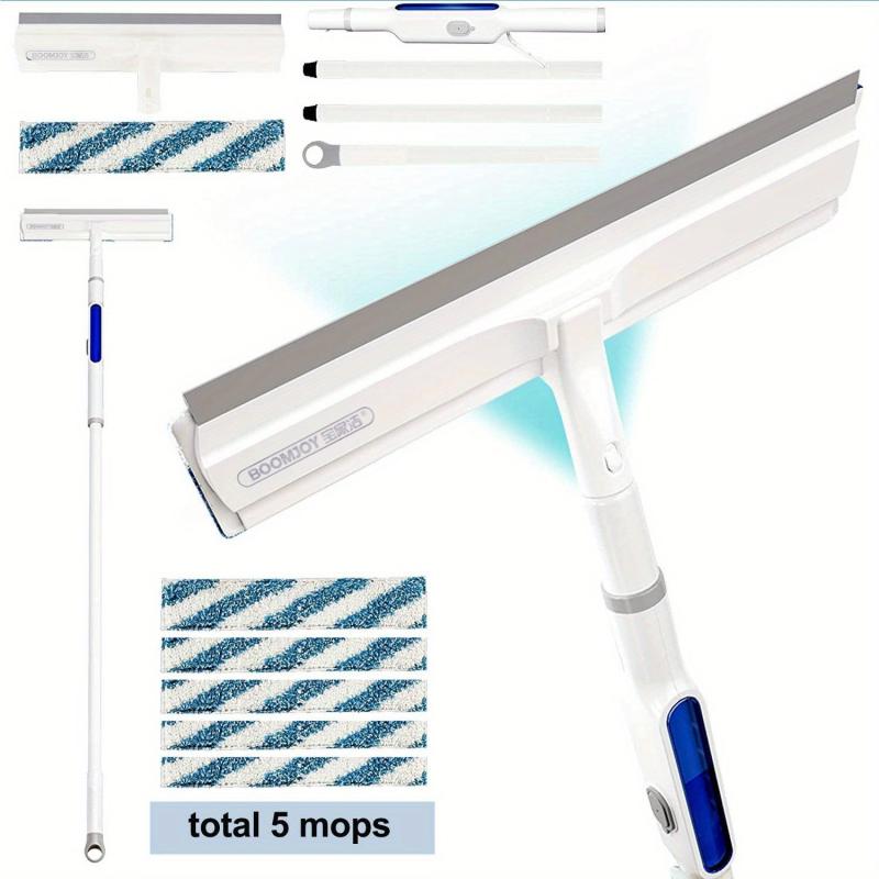 Squeegee For Window Cleaning With Spray Function & Scrubber