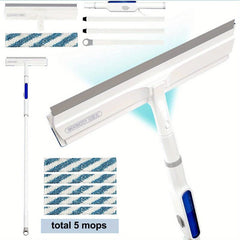 Squeegee For Window Cleaning With Spray Function & Scrubber