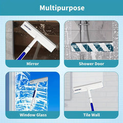 Squeegee For Window Cleaning With Spray Function & Scrubber