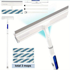 Squeegee For Window Cleaning With Spray Function & Scrubber