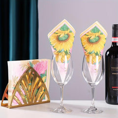Sunflower Printing Paper Napkins - Decorative for Birthday Tea Party Wedding