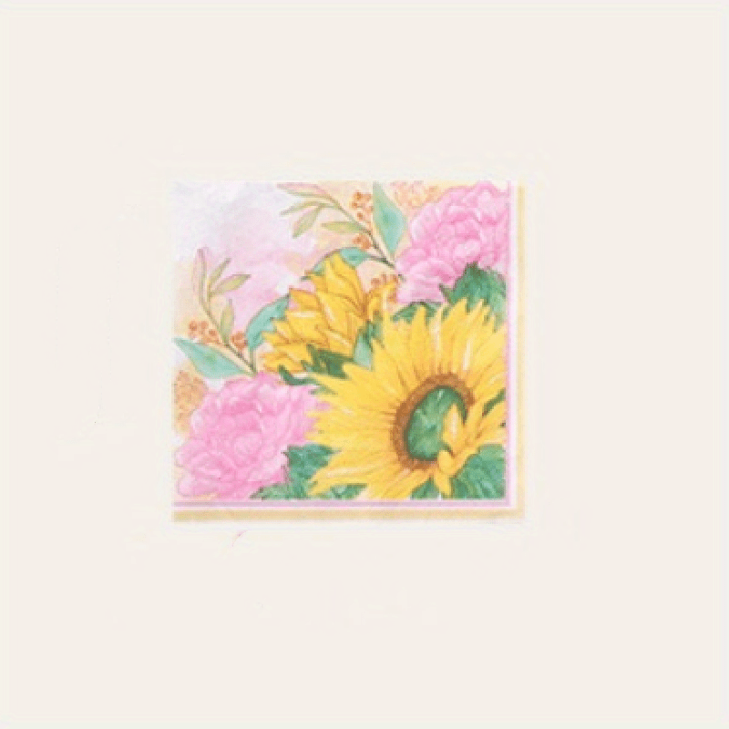 Sunflower Printing Paper Napkins - Decorative for Birthday Tea Party Wedding