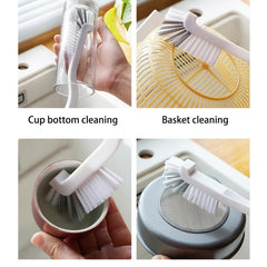 2pcs Cup & Crevice Cleaning Brush Set Long Handle Water Milk Bottle Small Brush