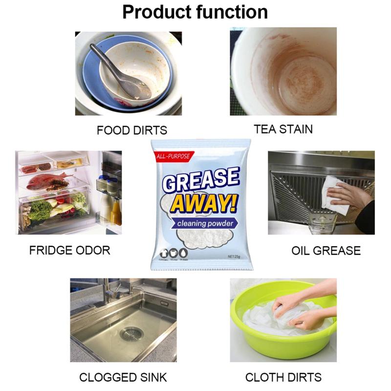 Kitchen Cleaning Powder Heavy Stains Remover for Range Hood Stove