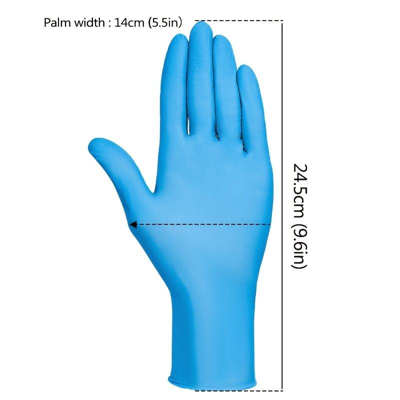 100pcs 9inch Disposable Nitrile Gloves Non-slip Extra Thick Industrial Wear