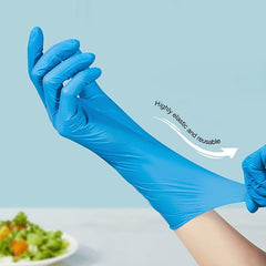 100pcs 9inch Disposable Nitrile Gloves Non-slip Extra Thick Industrial Wear