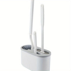 3pcs Wall-mounted Toilet Set Long Handle Cleaning Brush Soft Hair Household