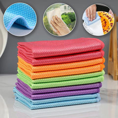3pcs Microfiber Dishwashing Cloth Multifunctional Cleaning Towel