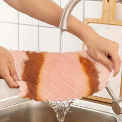 10pcs Coral Velvet Microfiber Cleaning Cloth Household Rag Dishwashing Cloth
