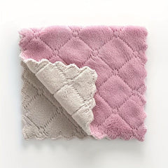 10pcs Coral Velvet Microfiber Cleaning Cloth Household Rag Dishwashing Cloth