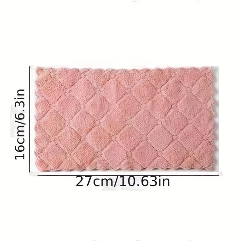 10pcs Coral Velvet Microfiber Cleaning Cloth Household Rag Dishwashing Cloth