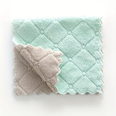 10pcs Coral Velvet Microfiber Cleaning Cloth Household Rag Dishwashing Cloth