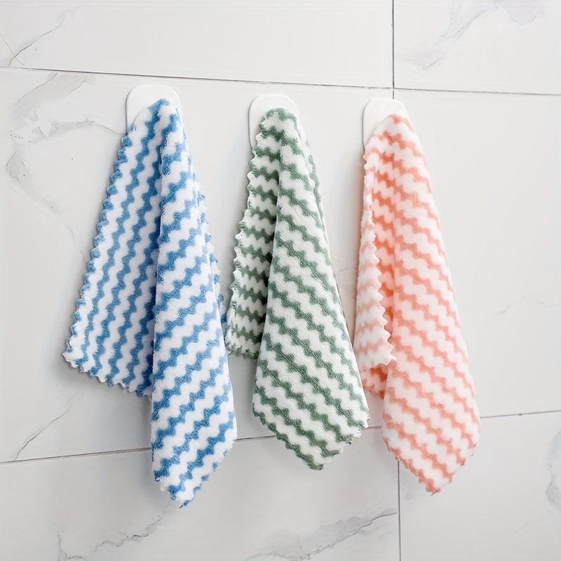 10pcs Microfiber Towel Absorbent Kitchen Cleaning Cloth Non stick Dish Towel Rag