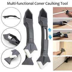 5-In-1 Silicone Cleaning Scraper with 5 Replaceable Heads, Caulking Tool