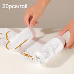 Strong Drawstring Trash Bags - 60pcs Roll - Disposable Garbage Bags