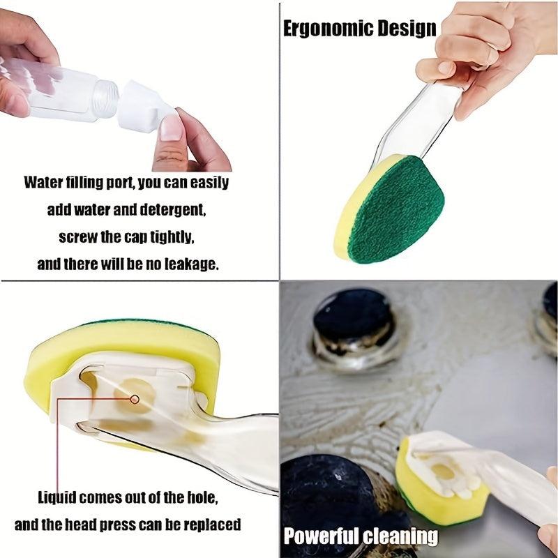 7pcs Non Scratch Dish Wand Cleaning Scrub Set