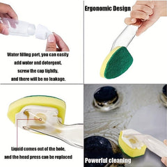 7pcs Non Scratch Dish Wand Cleaning Scrub Set