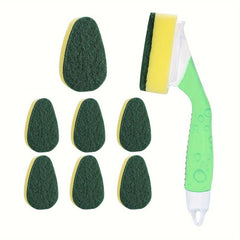 7pcs Non Scratch Dish Wand Cleaning Scrub Set