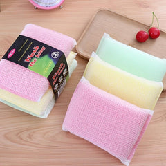 3pcs Scratch Dish Scrubbers Cleaning Pads for Stainless Steel Cookware