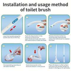 Disposable Toilet Brush With 12 Replacement Head