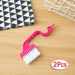 2pcs Swan Cleaning Brushes for Door Tracks Car Interiors