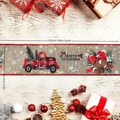 6 X 5Yard Merry Christmas Truck Tree Snowflake Ribbon