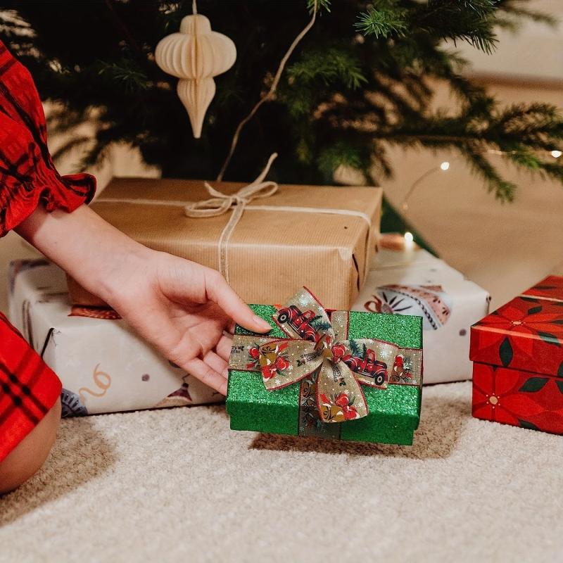 6 X 5Yard Merry Christmas Truck Tree Snowflake Ribbon