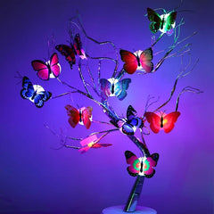 24pcs 3D LED Butterfly Night Light Sticker for Garden Backyard Party