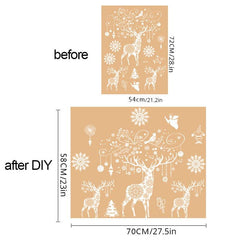 Large Christmas Window Stickers Snowflake Elk Xmas Tree Sticker