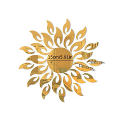 Sunflower Acrylic Mirror Wall Stickers for Living Room