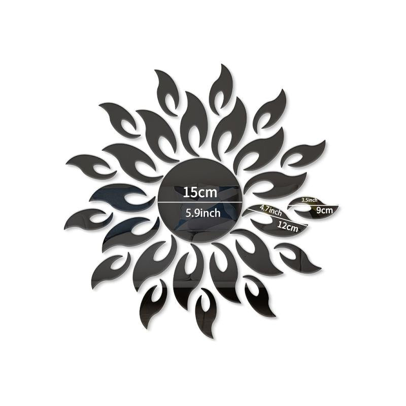 Sunflower Acrylic Mirror Wall Stickers for Living Room