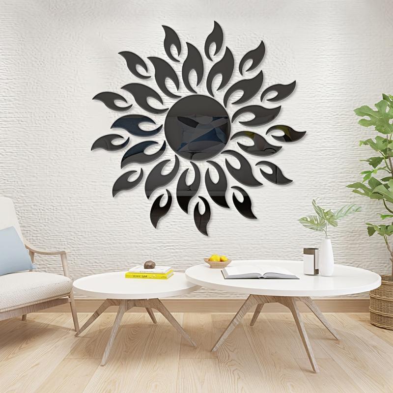 Sunflower Acrylic Mirror Wall Stickers for Living Room