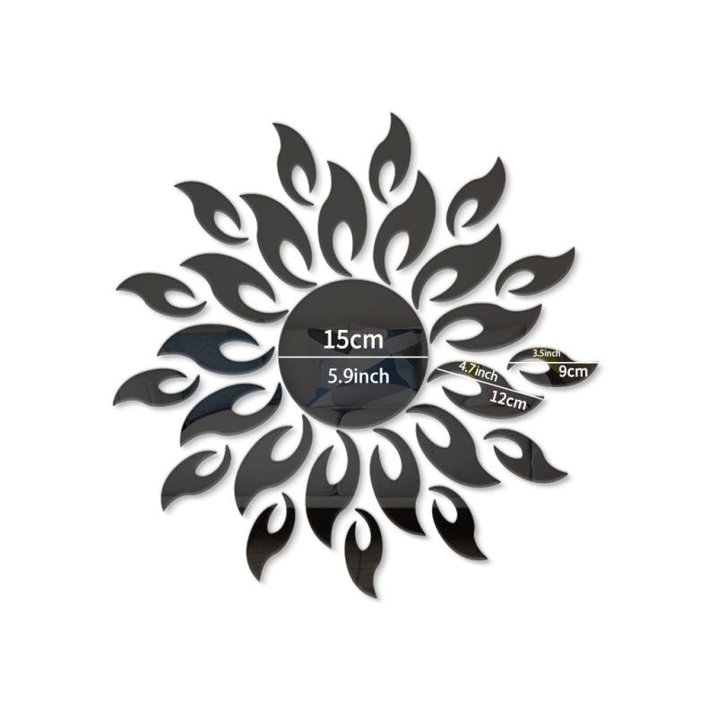 Sunflower Acrylic Mirror Wall Stickers for Living Room