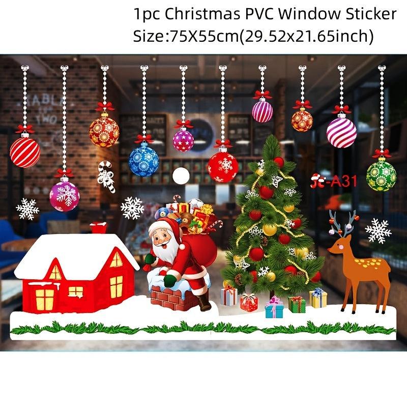 Festive Electrostatic Window Stickers for Christmas
