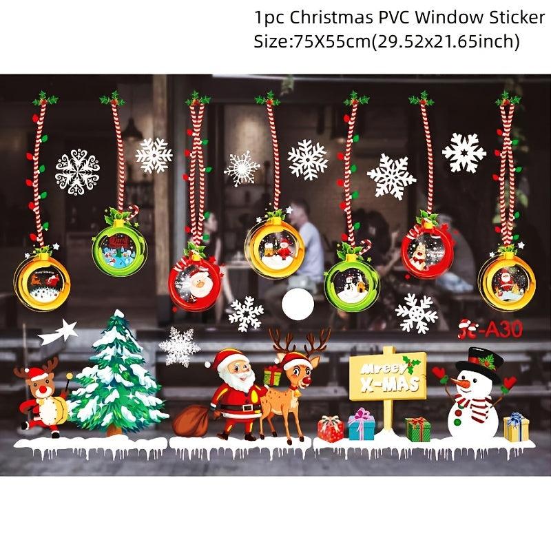 Festive Electrostatic Window Stickers for Christmas