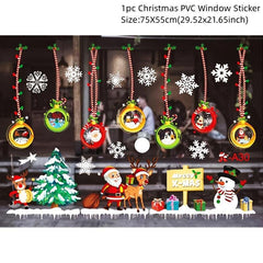 Festive Electrostatic Window Stickers for Christmas