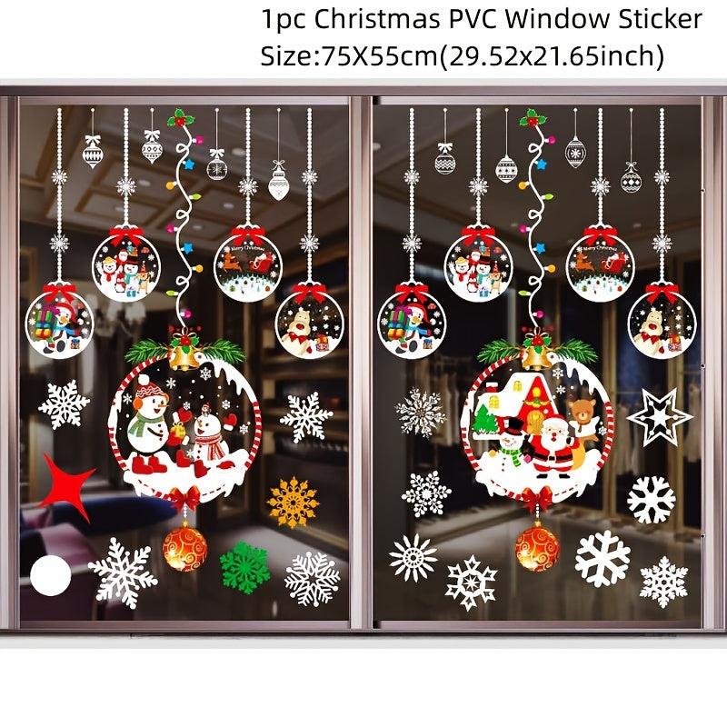Festive Electrostatic Window Stickers for Christmas