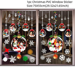 Festive Electrostatic Window Stickers for Christmas