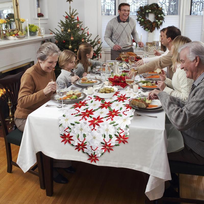 1pc Christmas Printed Tablecloth Party Table Decoration