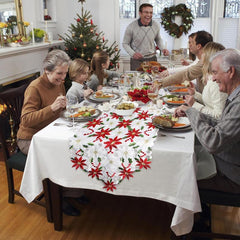 1pc Christmas Printed Tablecloth Party Table Decoration