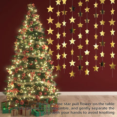 Star Garland 96m Long Glitter Paper Banner for Star Themed Parties