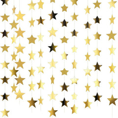 Star Garland 96m Long Glitter Paper Banner for Star Themed Parties
