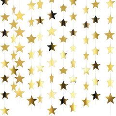 Star Garland 96m Long Glitter Paper Banner for Star Themed Parties